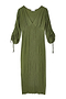 Khaki Celia Plisse Dress