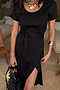 Black Jesse Jersey Wrap Dress