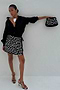 Black Beaded Mirror Bag