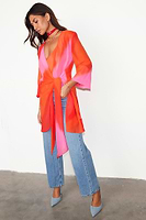 Thumbnail for caption_Model wears Pink Ombre Mini Vienna Dress  in UK size 10/ US 6