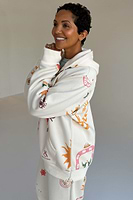 Thumbnail for caption_Model wears  Cream Sundazed Hoodie in size M
