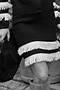 Black and Cream Fringe Jake Skirt