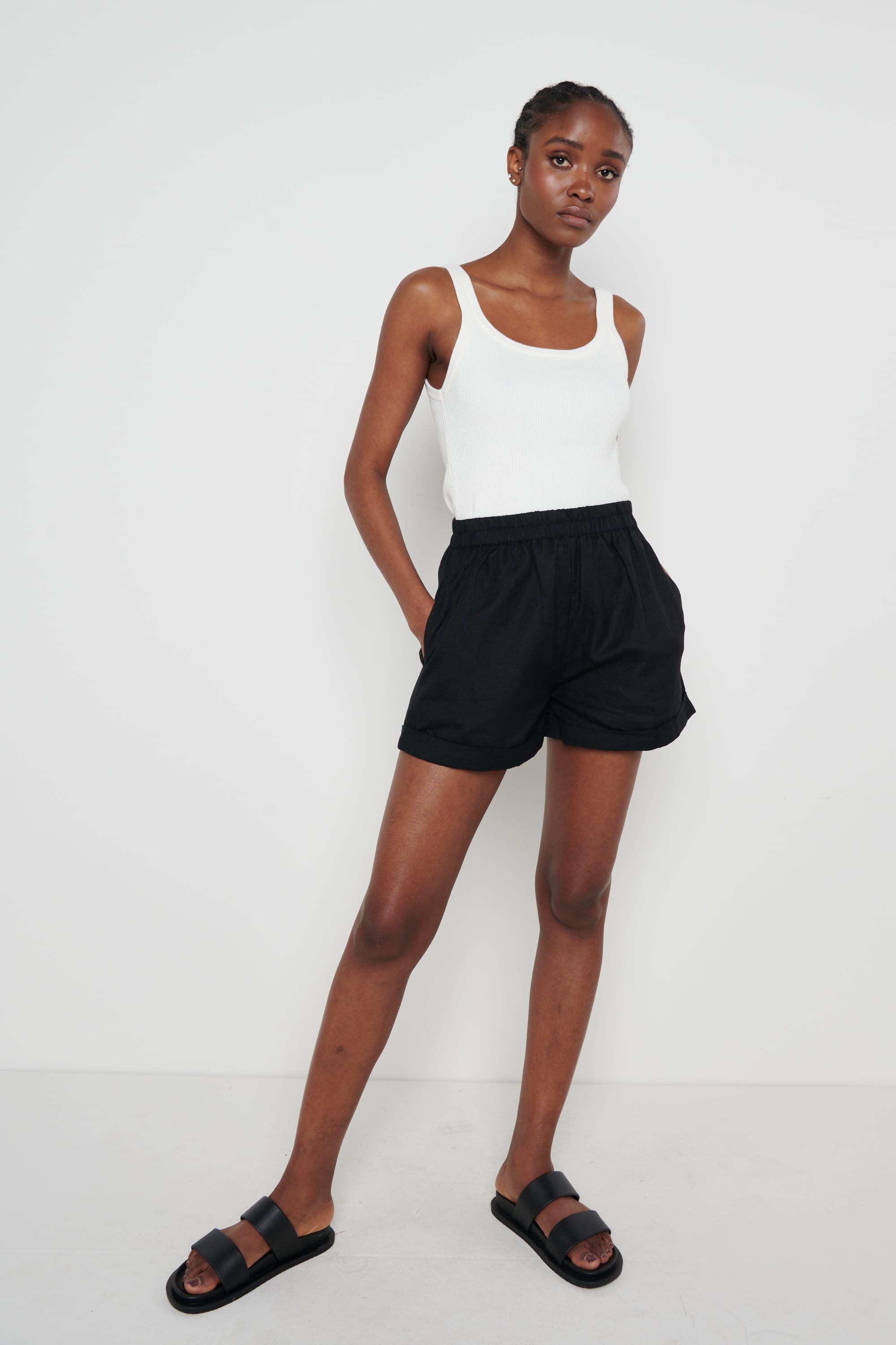 Belle A-Line Shorts - Black