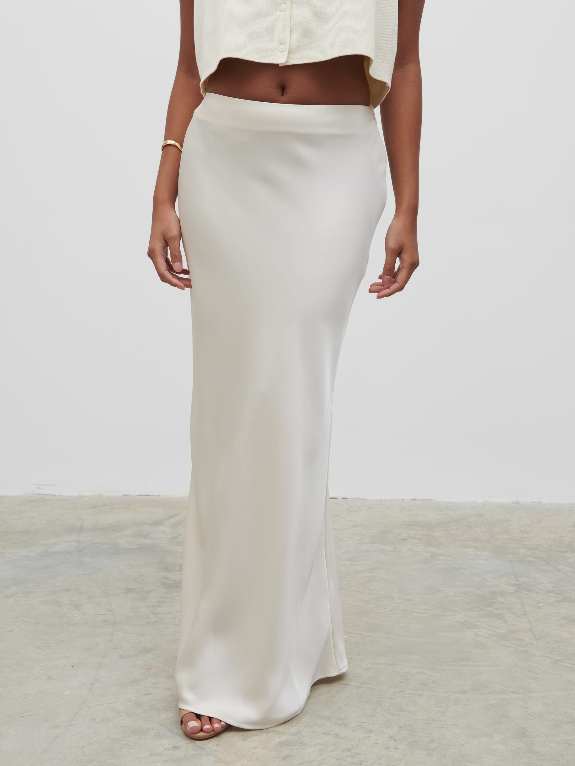 Breya Maxi Skirt - Oyster