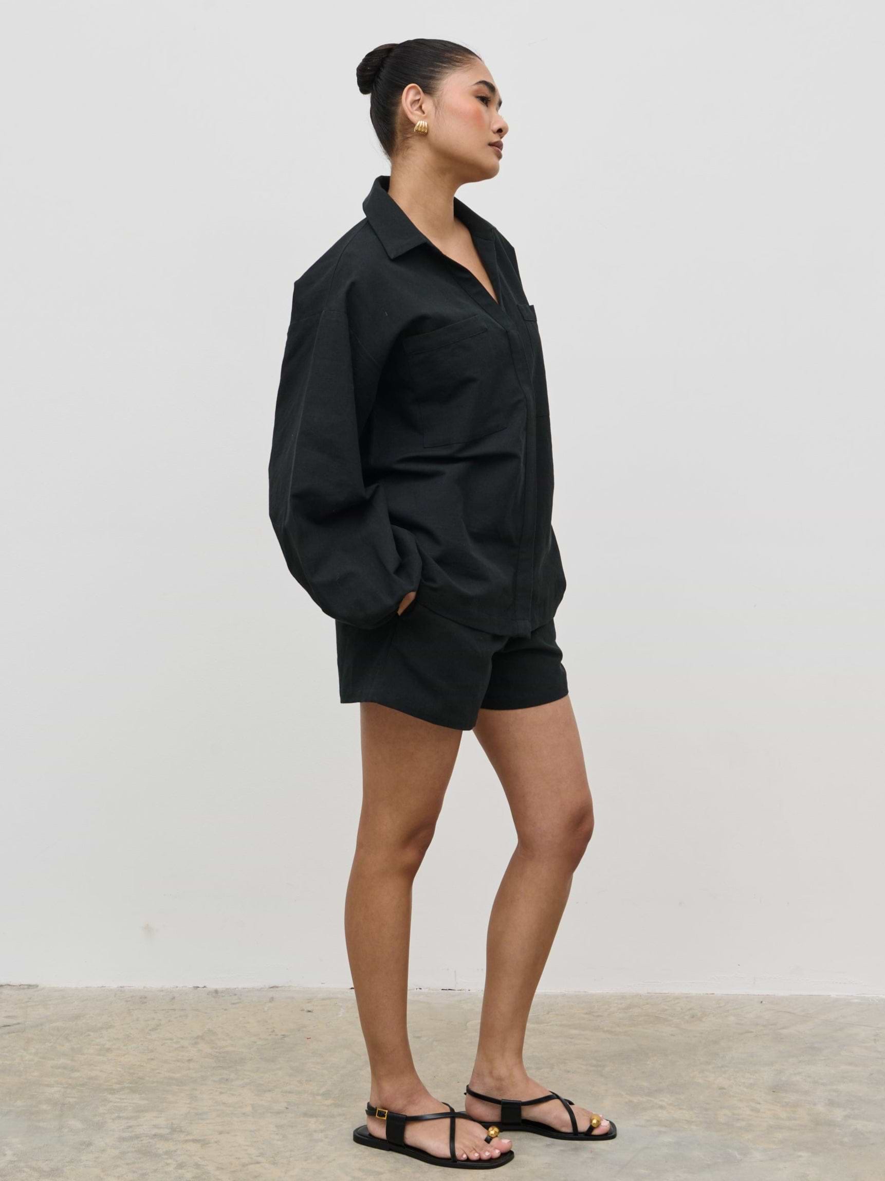 Emerson Cotton Shorts - Black