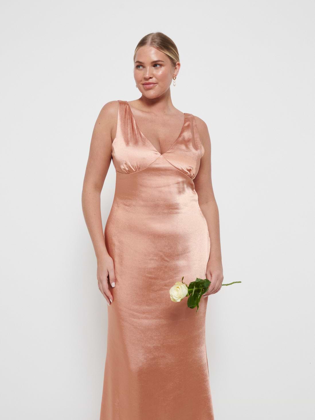 Esmee Maxi Bridesmaid Dress - Matte Cinnamon