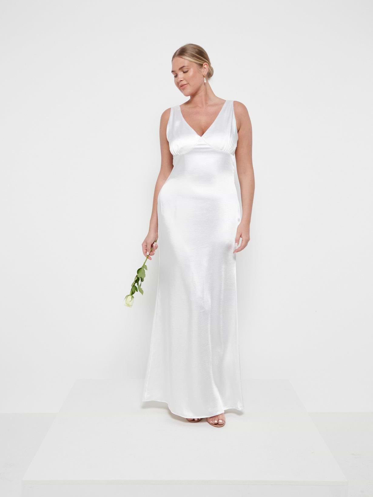 Esmee Maxi Bridesmaid Dress - Matte Ivory