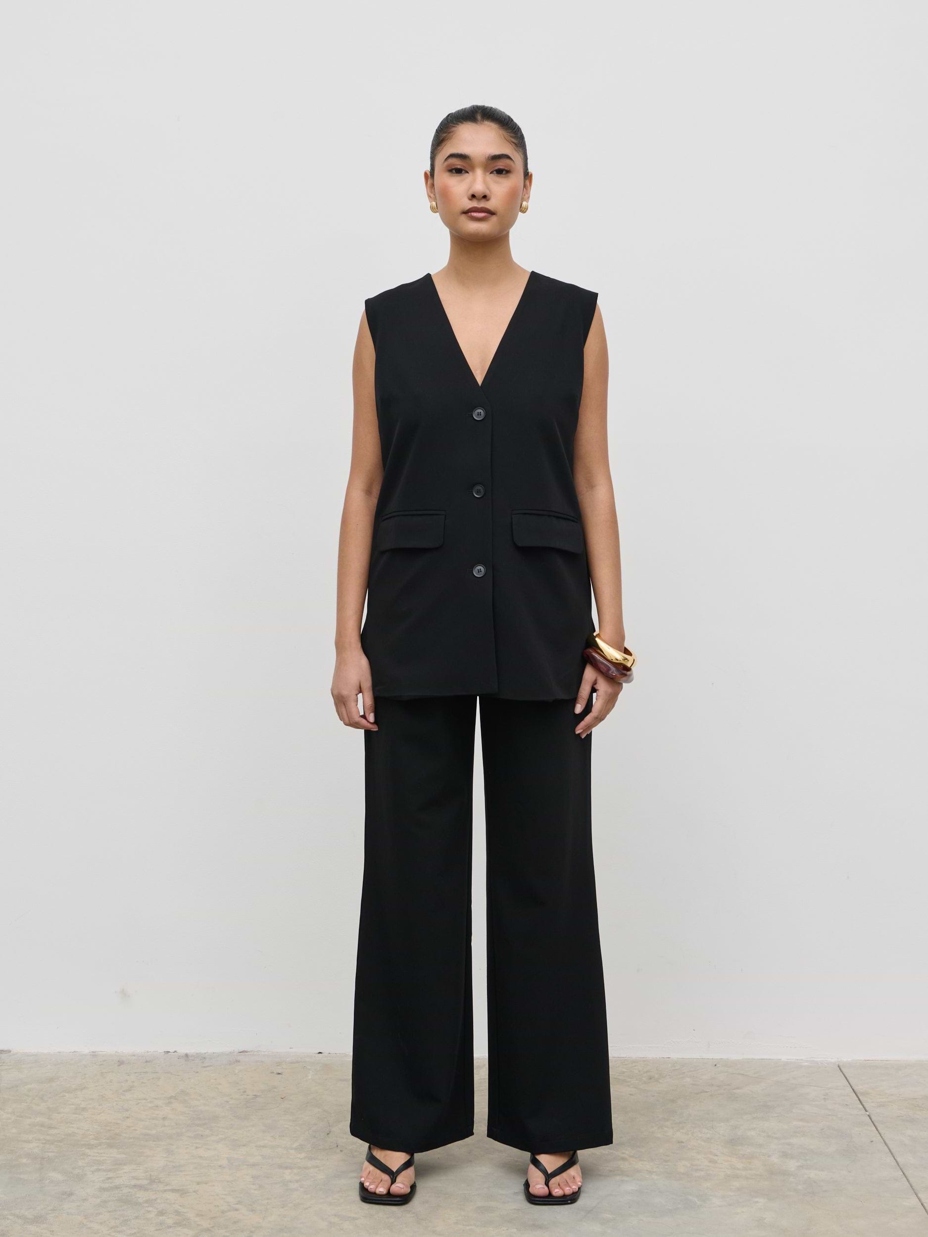 Harlee Straight Leg Trousers - Black