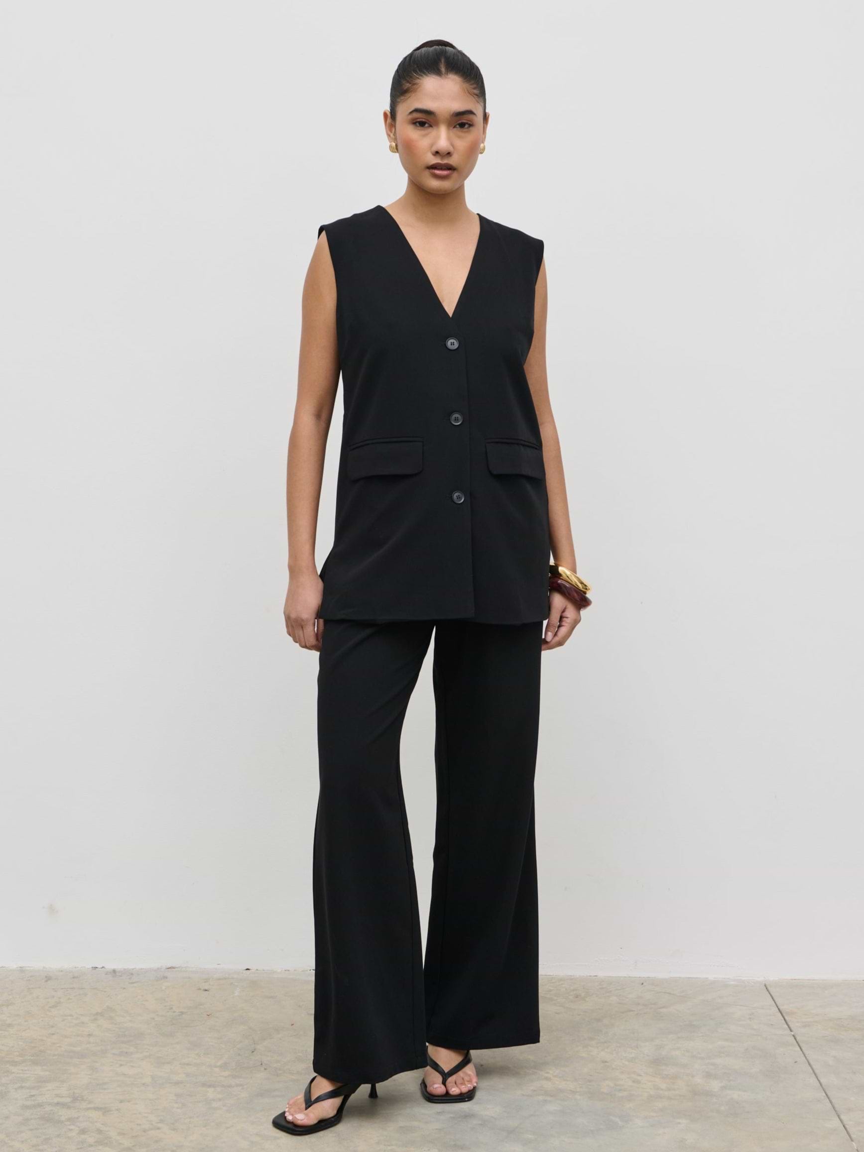 Harlee Straight Leg Trousers - Black