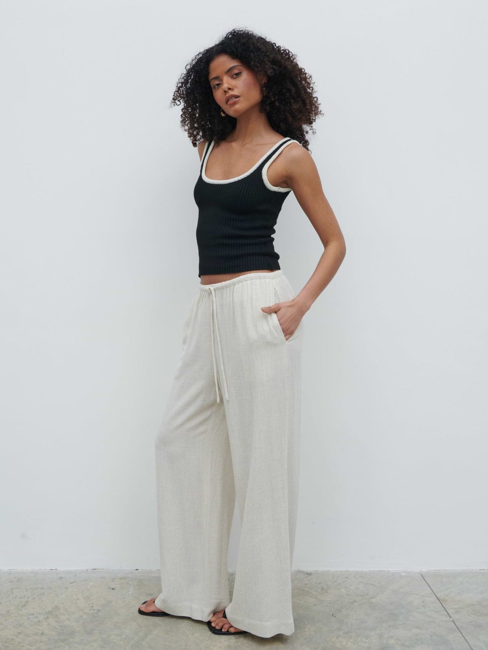 Hartley Knit Top - Black Contrast