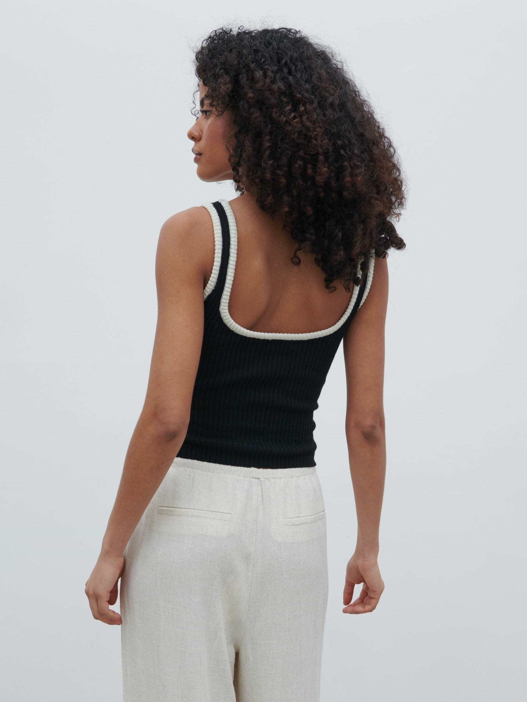 Hartley Knit Top - Black Contrast