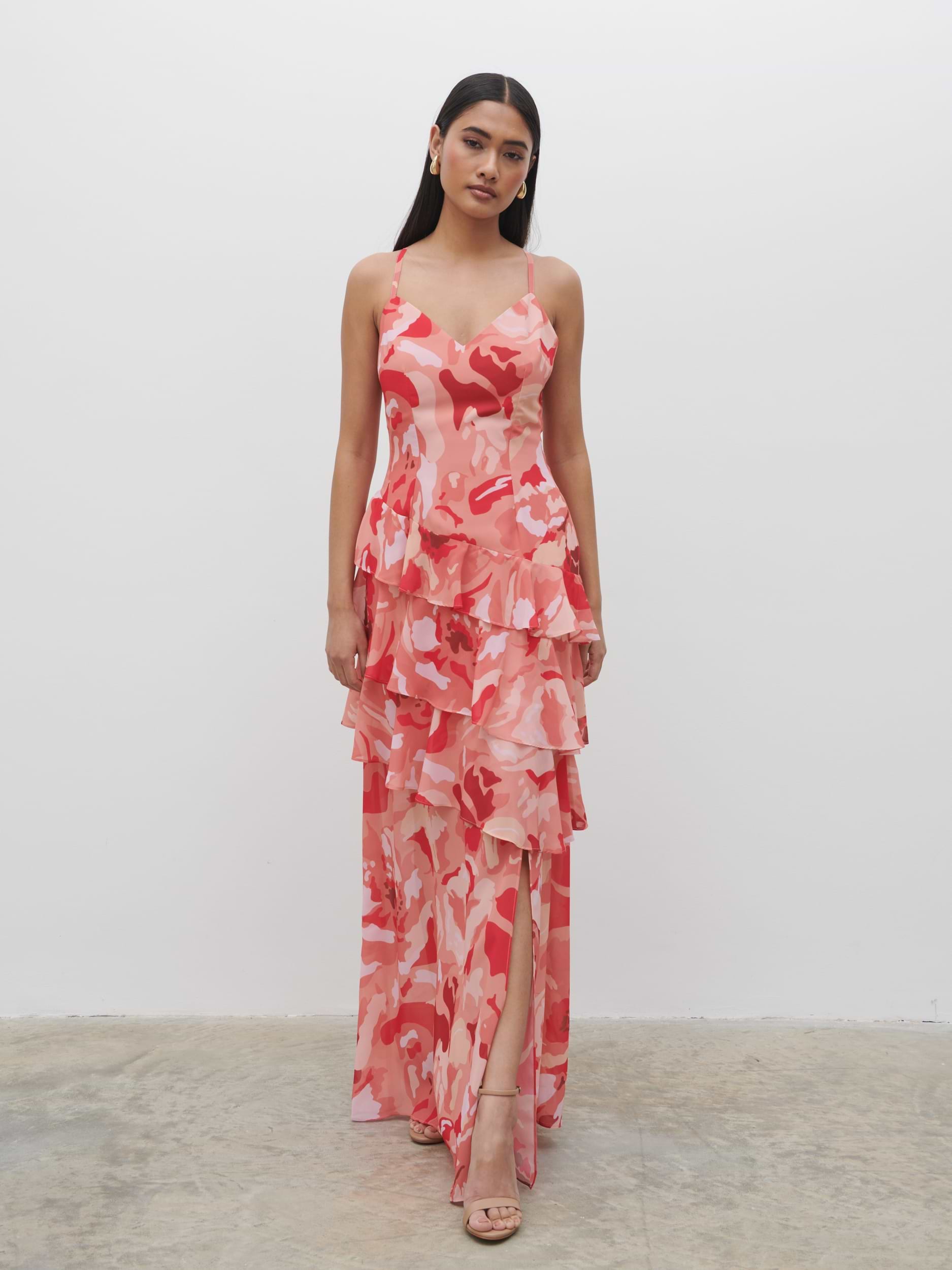 Hettie Maxi Dress - Abstract Multi Floral