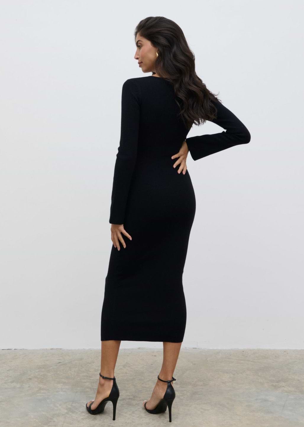 Jacklin Wrap Midaxi Dress - Black