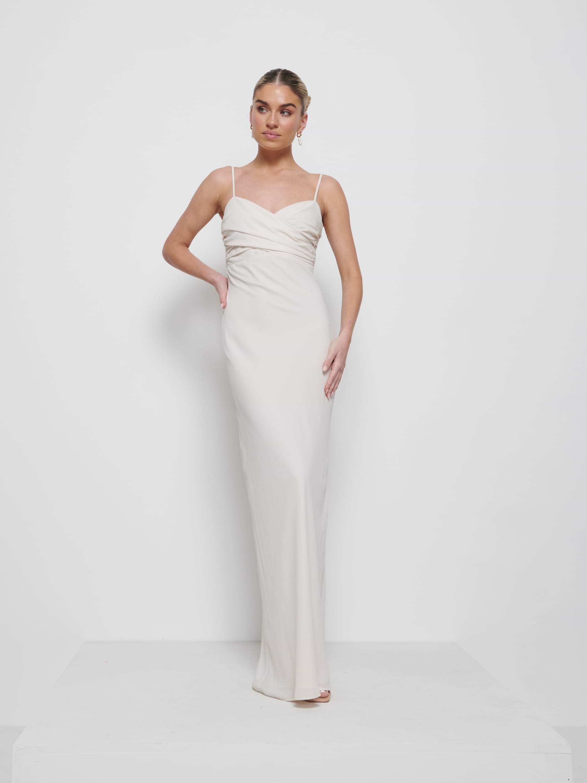 Kehlani Twist Cami Bridesmaid Dress - Champagne