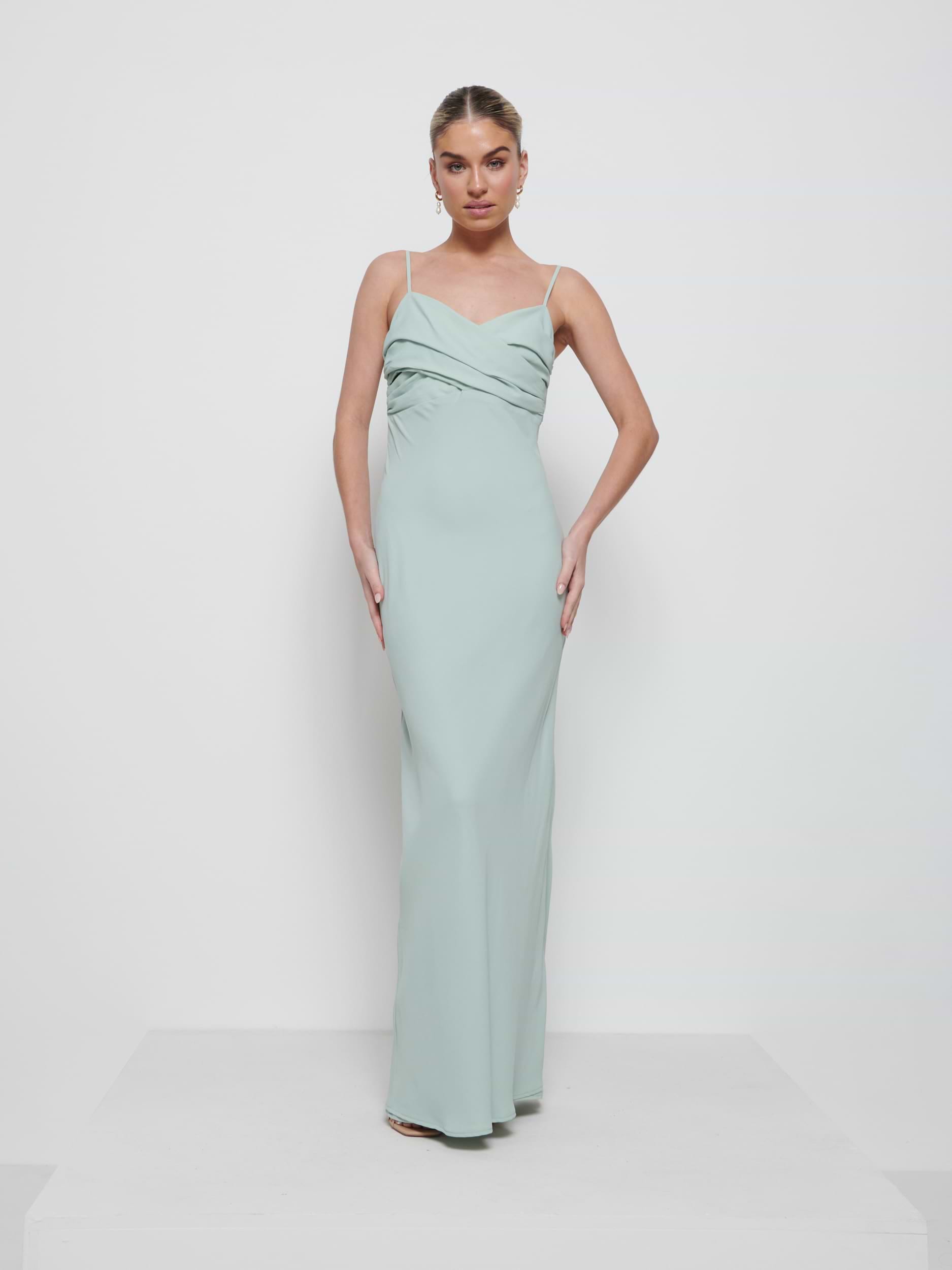 Kehlani Twist Cami Bridesmaid Dress - Sage