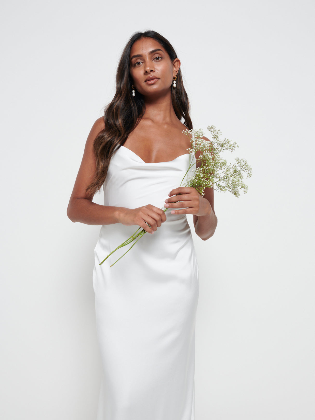 Keisha Backless Maxi Dress - Ivory