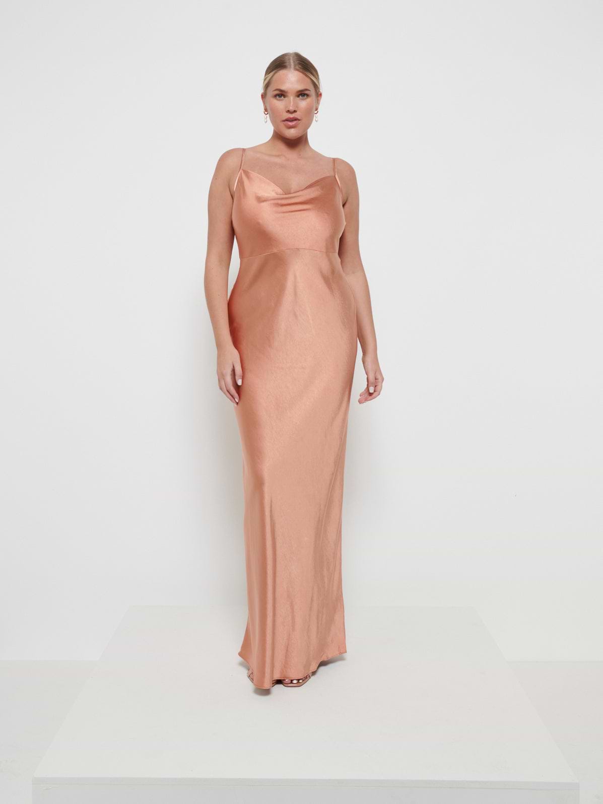 Keisha Maxi Bridesmaid Dress - Matte Cinnamon