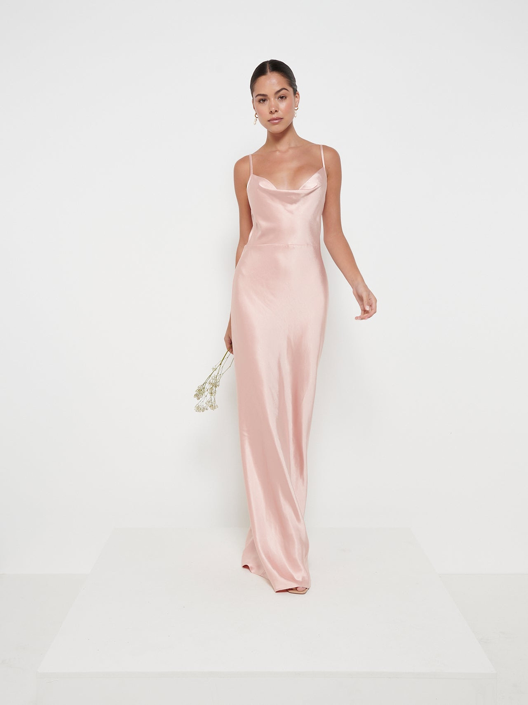 Keisha Maxi Bridesmaid Dress - Matte Blush