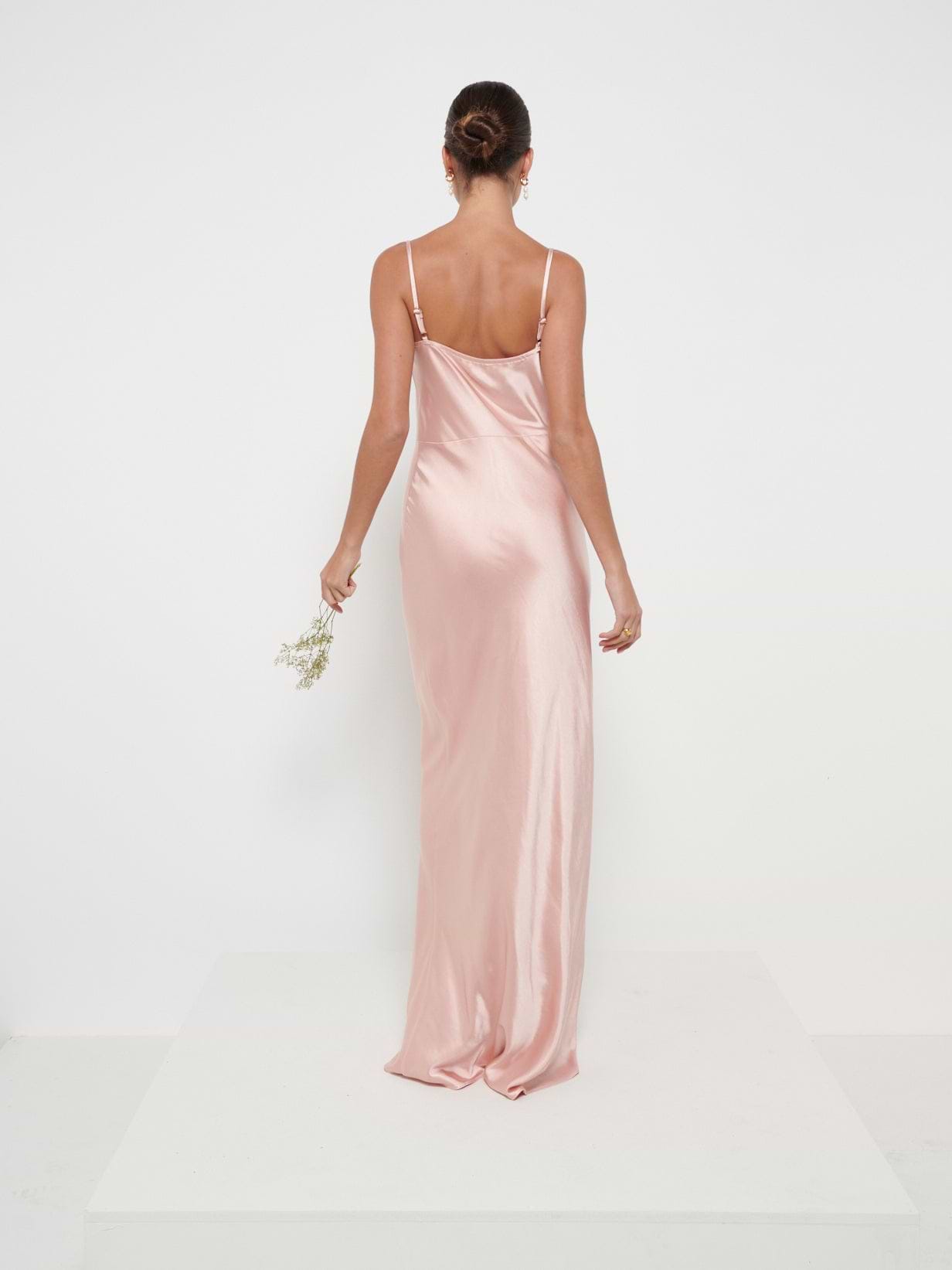 Keisha Maxi Bridesmaid Dress - Matte Blush