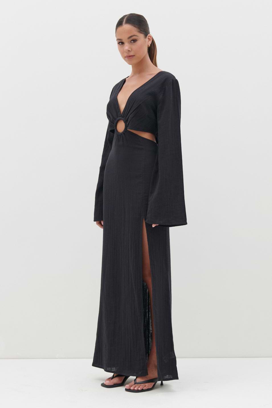 Luca Cut Out Ring Dress - Black