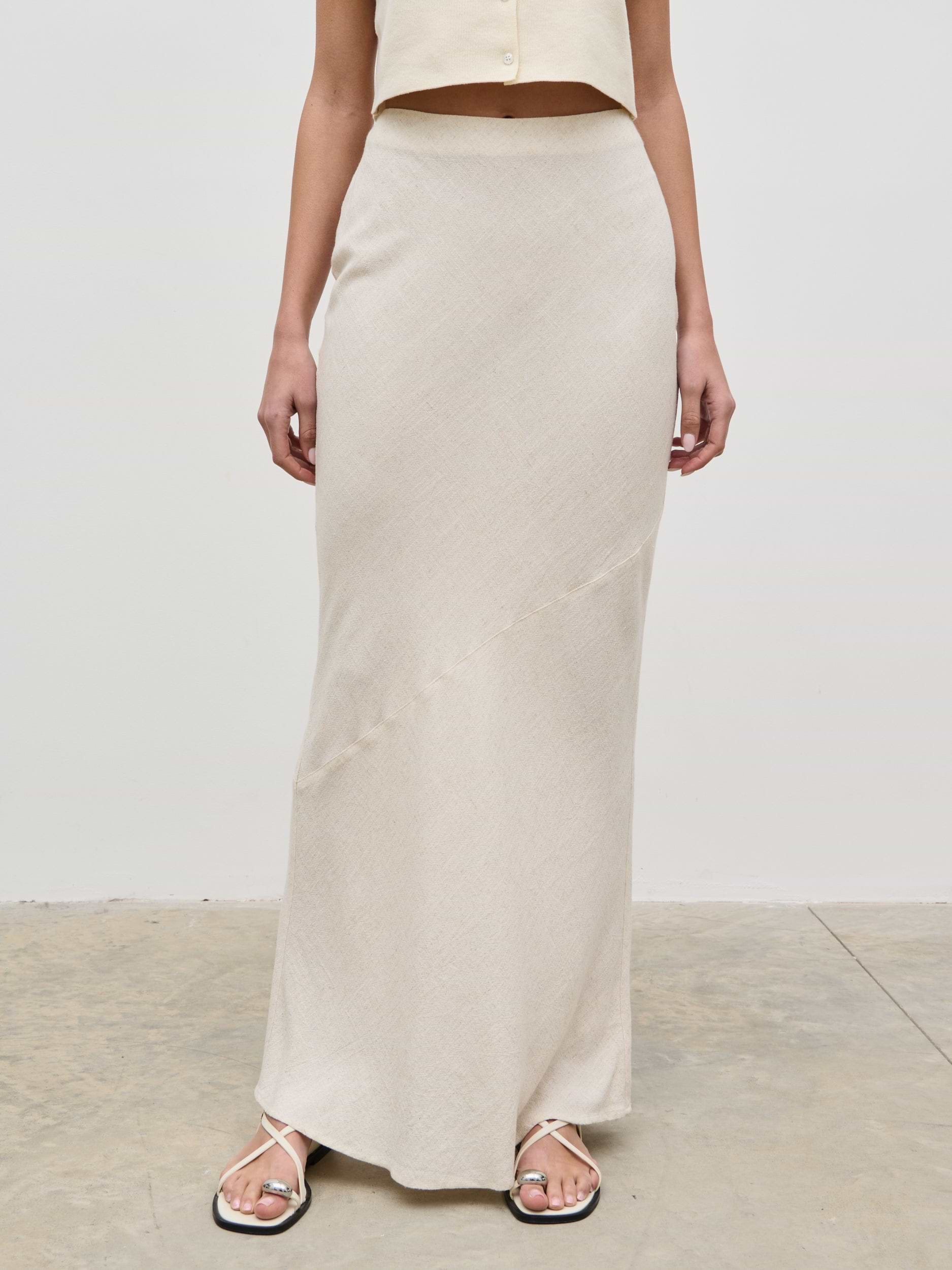 Maisy Linen Maxi Skirt - Natural