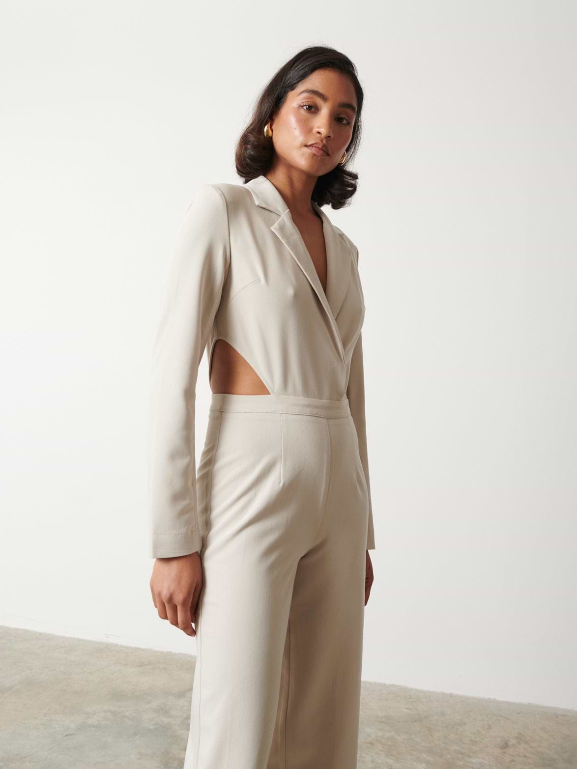 Marni Cut Out Jumpsuit - Stone