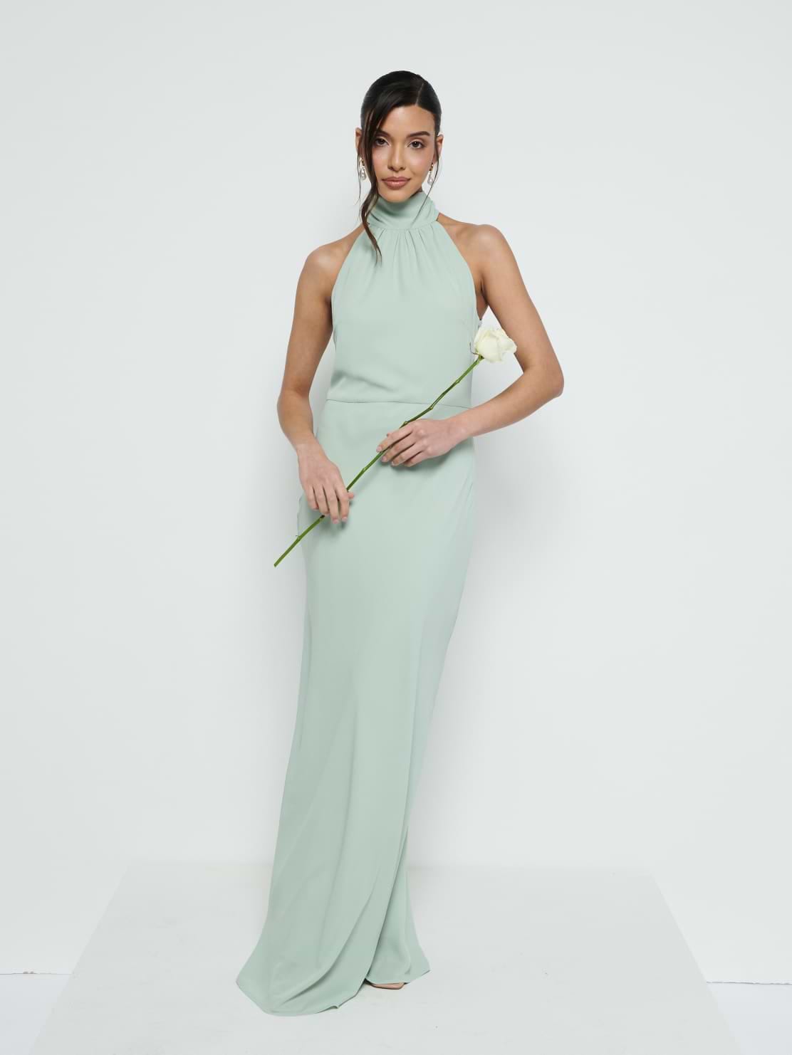 Odelle Chiffon Maxi Bridesmaid Dress - Sage