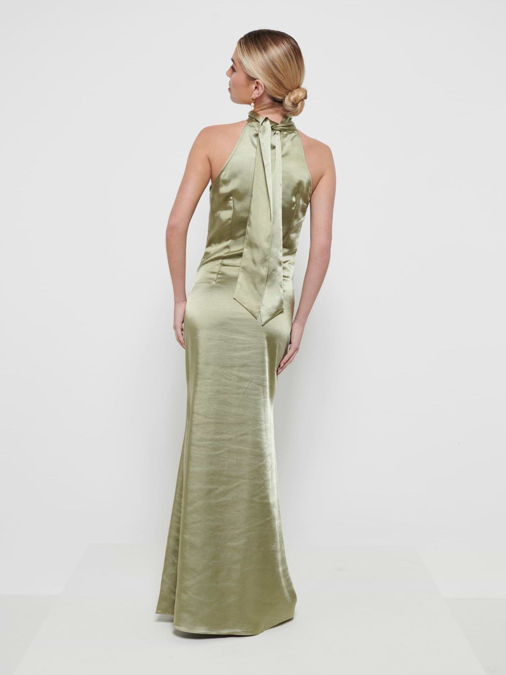 Odelle Maxi Bridesmaid Dress - Matte Olive