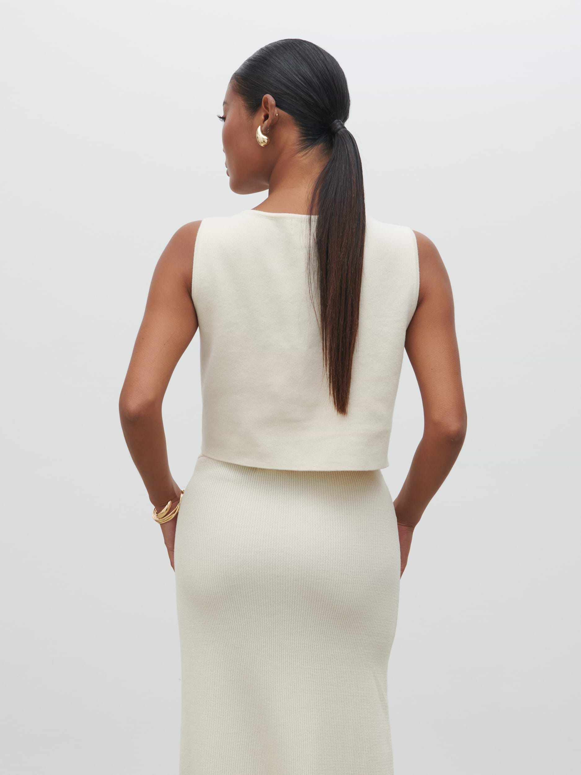 Reese Knit Waistcoat - Cream