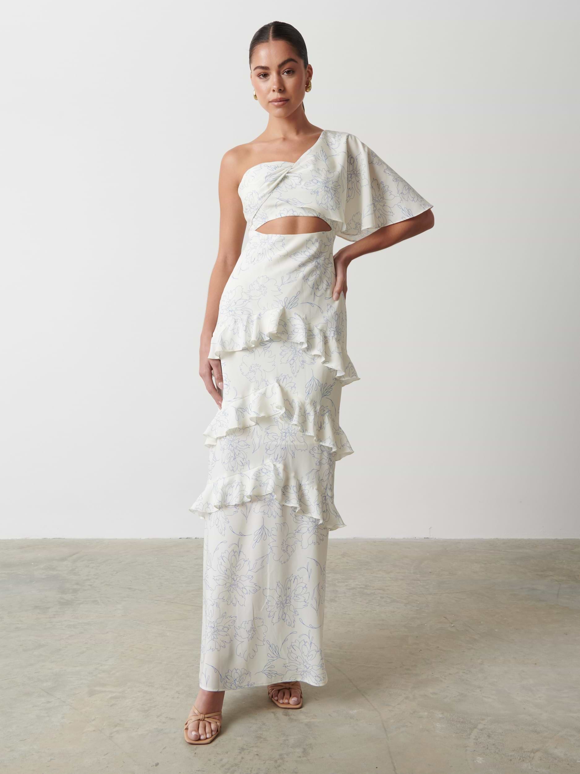 Romilly Printed Maxi Dress - Peony Abstract Floral
