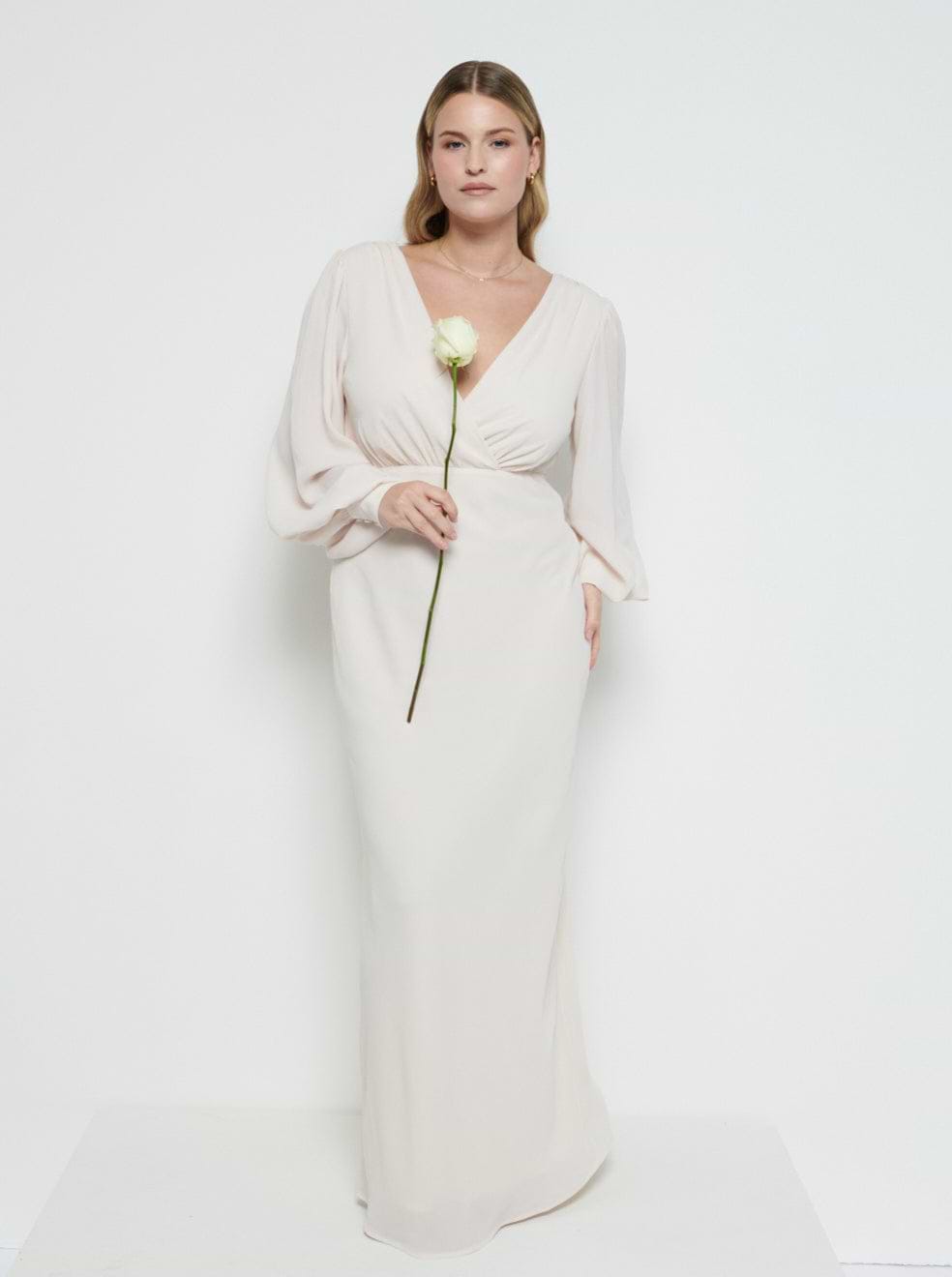 Sienna Chiffon Bridesmaid Dress - Champagne