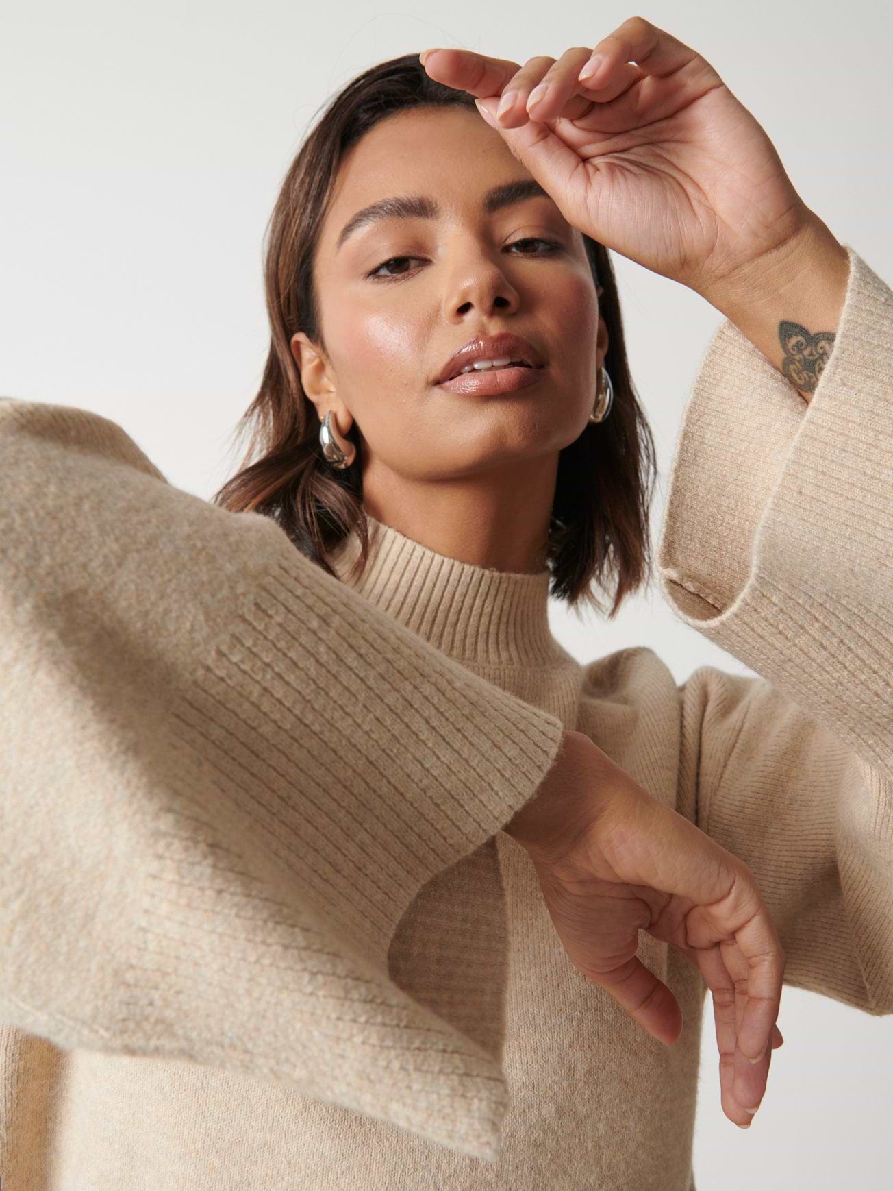 Sloane Kimono Sleeve Jumper - Oatmeal