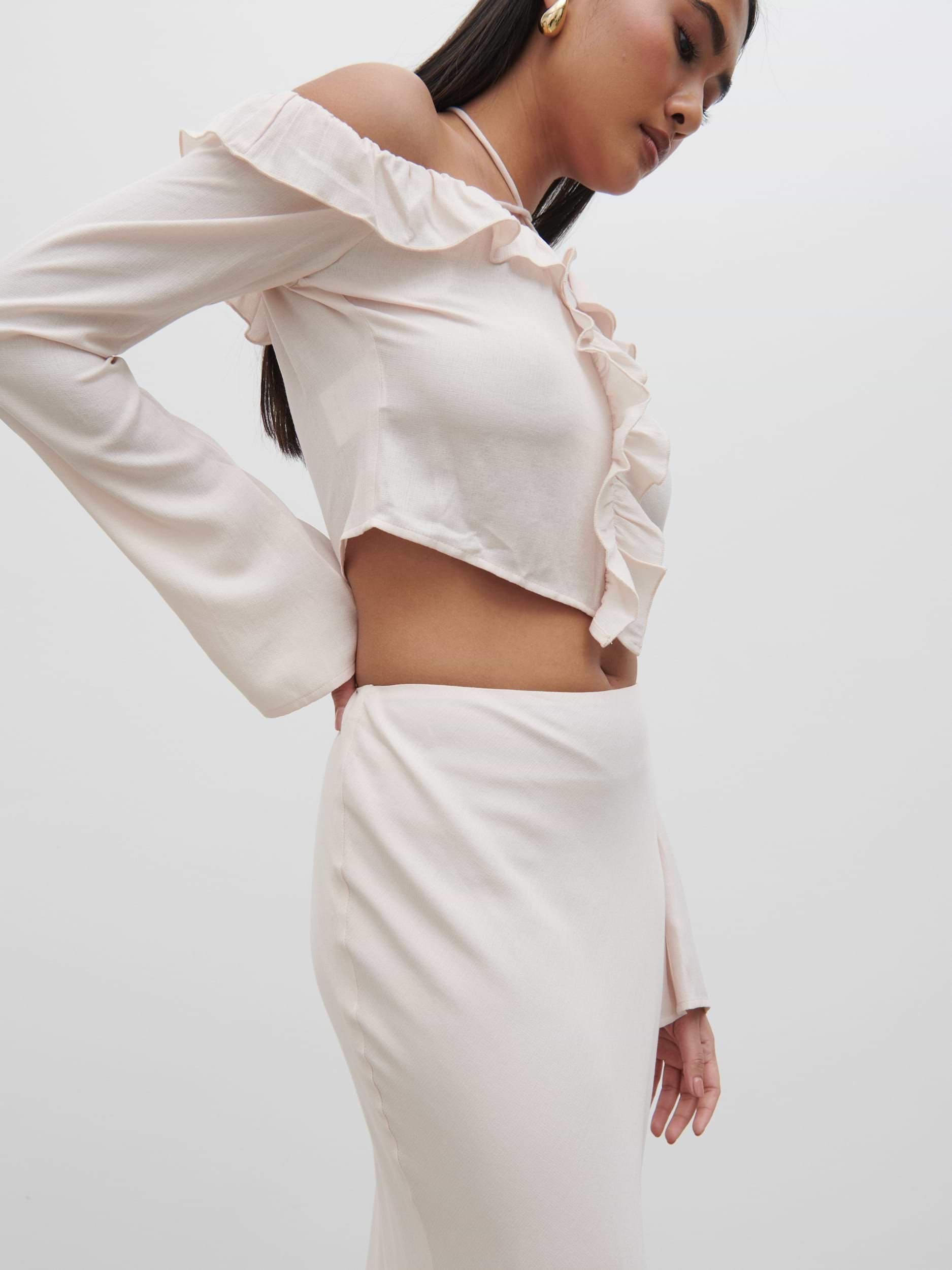 Tiffany Midaxi Skirt - Pale Blush