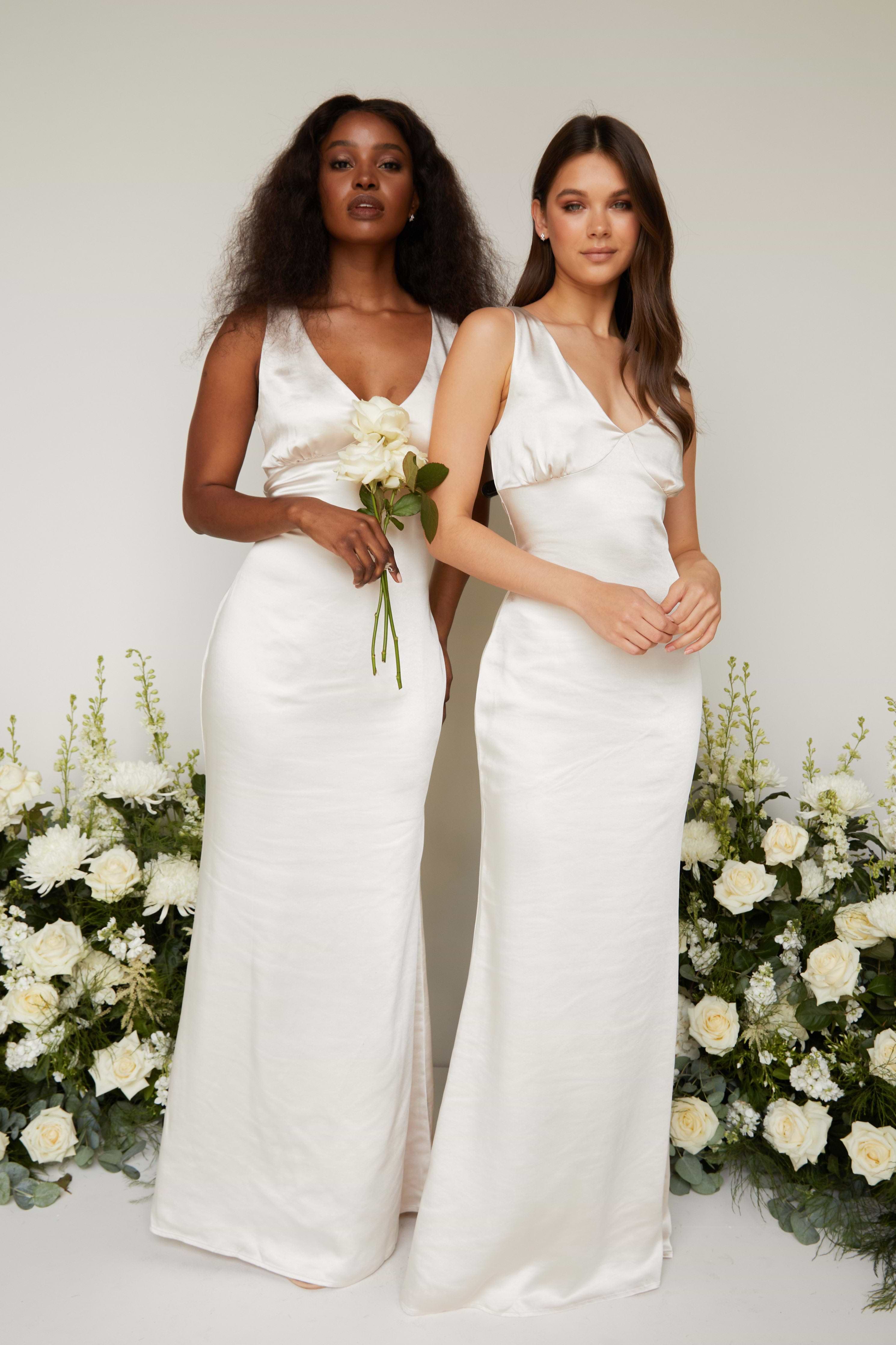 Esmee Maxi Bridesmaid Dress - Matte Champagne
