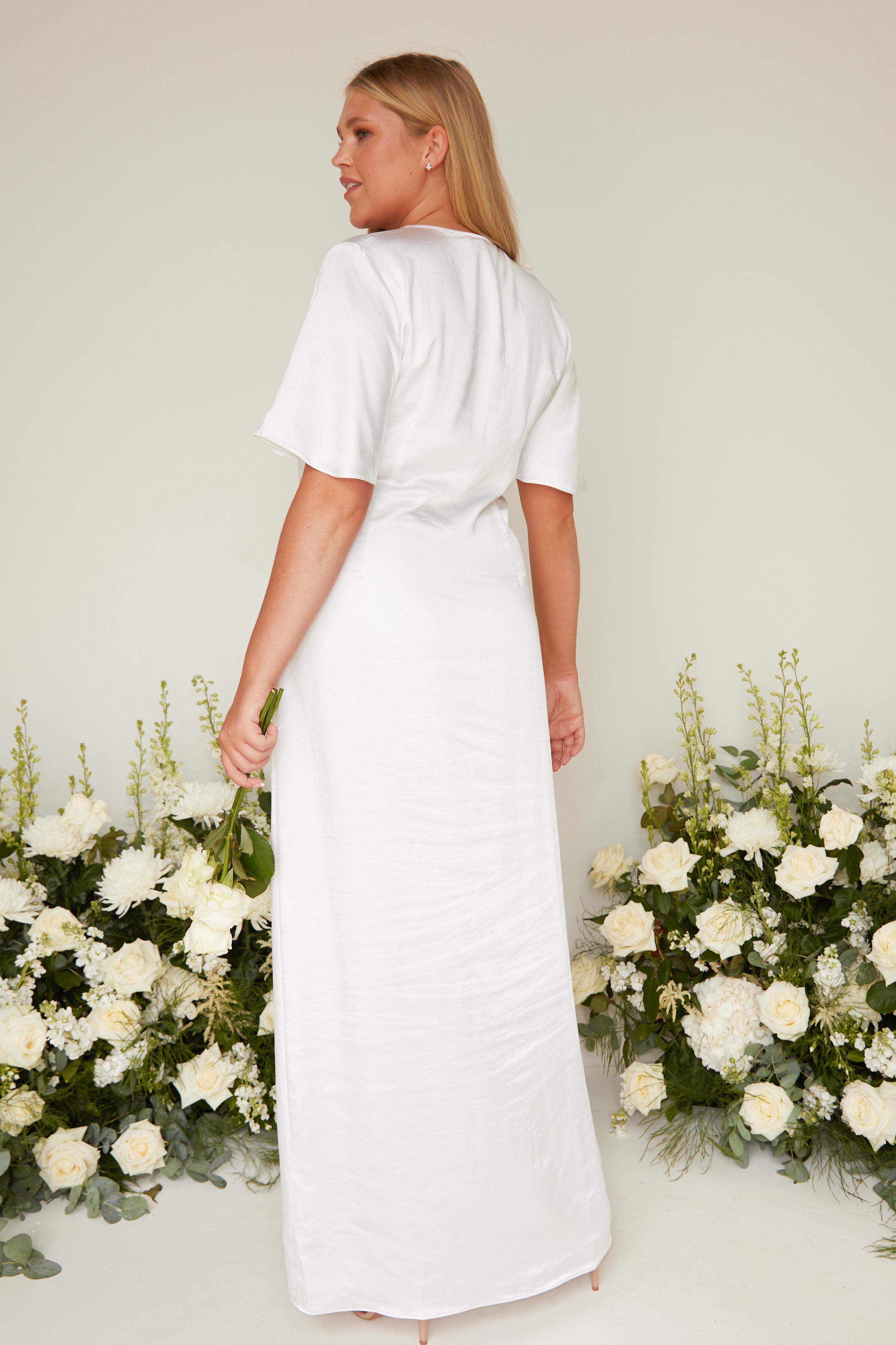 Robe de Demoiselle d'Honneur Naya Maxi - Ivoire Mat