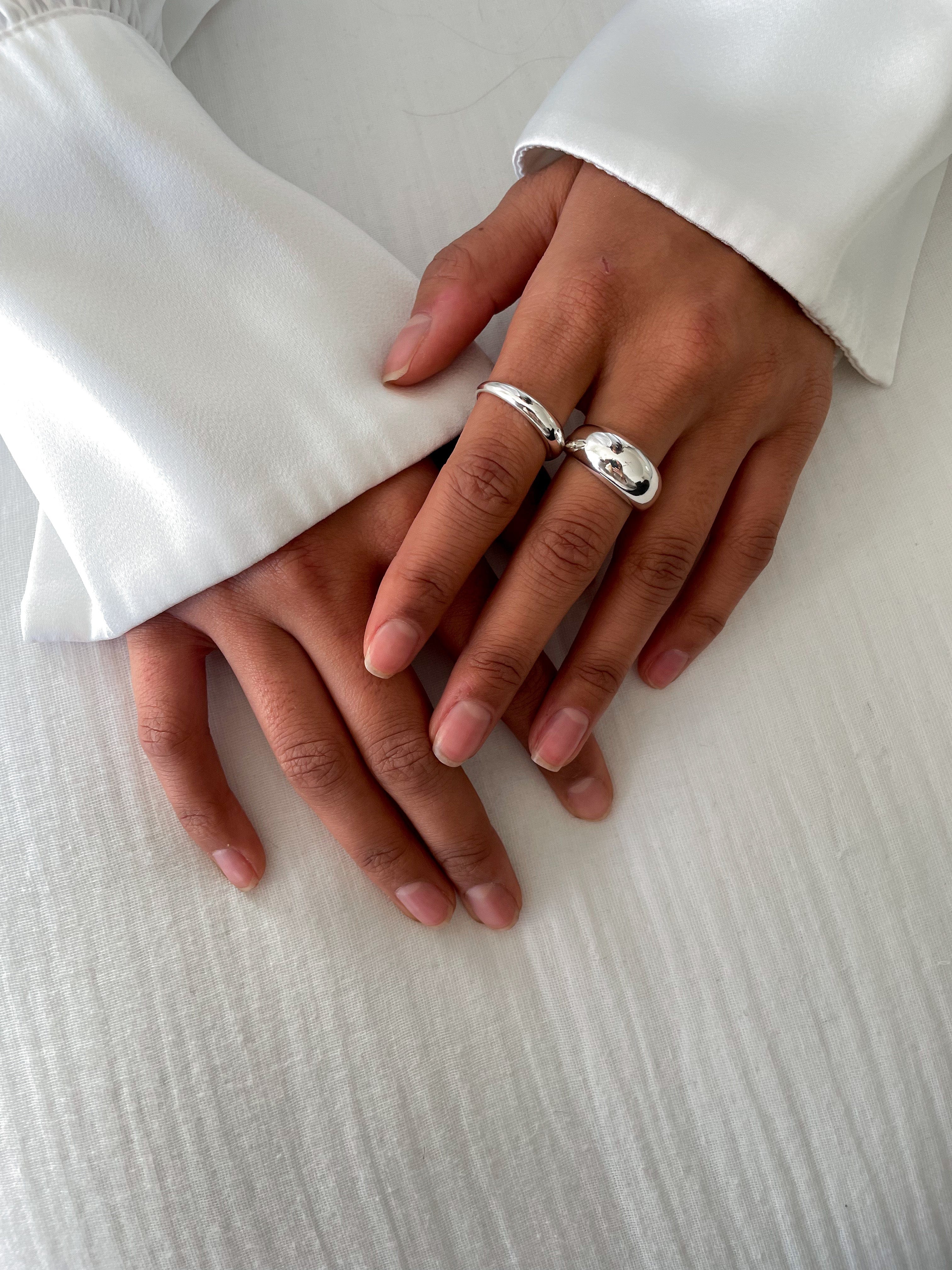 Bague Renetta Fine Band - Argent Recyclé