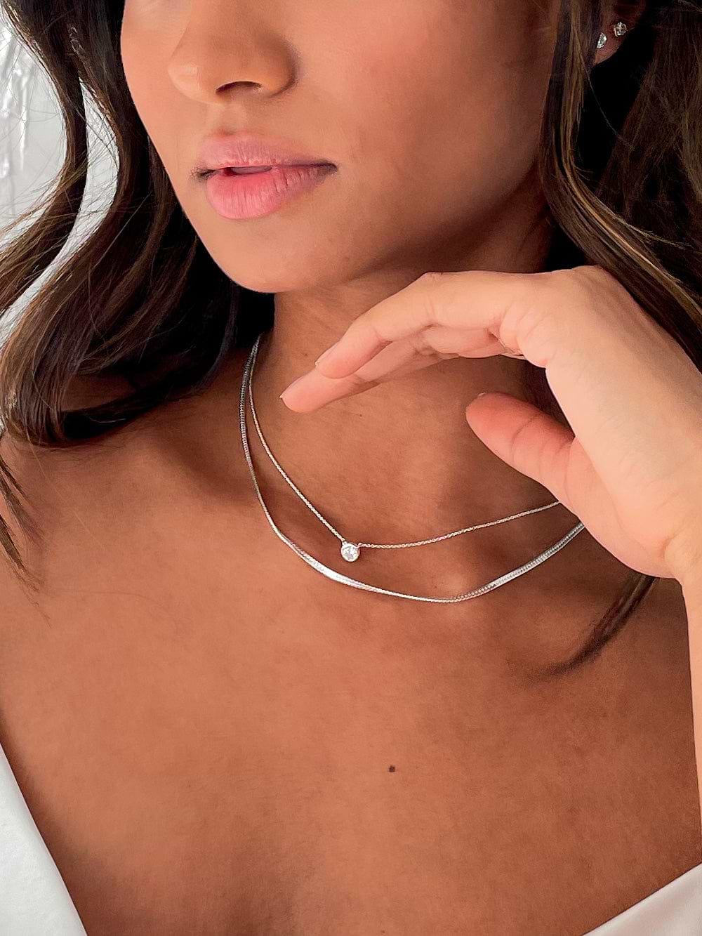 Zyanna Gem Stone Necklace - Recycled Silver